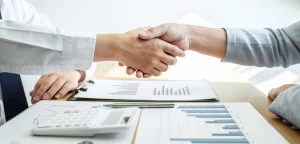 Unlocking Succes, business, handshake, clients