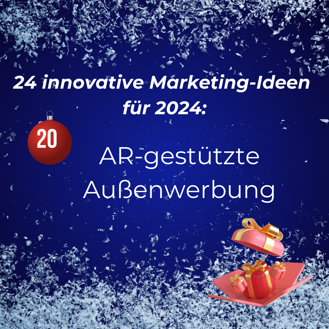 Tür 20 Adventskalender 2023 AR-gestützte Außenwerbung